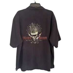 Vintage 90's MIKE DITKA Silk Bowling Shirt - Chicago - My Kind Of Town - XL